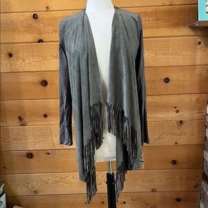 INC international concepts fringe cardigan NWT